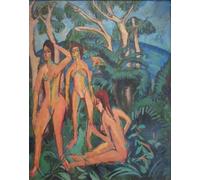 POSTERIIk Famous Animal Posters Vintage Picture in the Sun Moritzburg by Ernst Ludwig Kirchner Modern Wall Decor for Home Decor 60x90cm