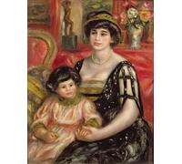 POSTERIIk Famous Animal Posters Vintage Picture Madame Josse Bernheim Jeune and Her Son Henry by Pierre Auguste Renoir Modern Wall Decor for Home Decor 60x90cm