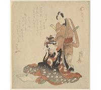 POSTERIIk Famous Animal Posters Vintage Picture Man and Woman From the Series the Five Chivalrous Dandies by Utagawa Kunisada Modern Wall Decor for Home Decor 60x90cm