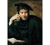 POSTERIIk Famous Animal Posters Vintage Picture Man with a Book by Parmigianino Modern Wall Decor for Home Decor 60x90cm
