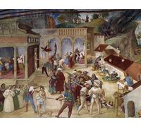 POSTERIIk Famous Animal Posters Vintage Picture Martyrdom of Saint Barbara Fresco Detail From Stories of Saint Barbara by Famous Artist Modern Wall Decor for Home Decor 60x90cm