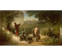 POSTERIIk Famous Animal Posters Vintage Picture Mower Inside in the Mountains by Carl Spitzweg Modern Wall Decor for Home Decor 60x90cm