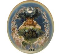 POSTERIIk Famous Animal Posters Vintage Picture Pan and the Dancing Fairies by Daniel Maclise Modern Wall Decor for Home Decor 60x90cm