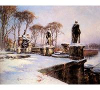 POSTERIIk Famous Animal Posters Vintage Picture Parc de St. Cloud in the Snow Paul Leon Frequenez Modern Wall Decor for Home Decor 60x90cm