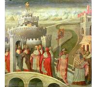 POSTERIIk Famous Animal Posters Vintage Picture Procession of St Gregory to the Castel St Angelo by Di Paolo Modern Wall Decor for Home Decor 60x90cm