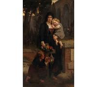POSTERIIk Famous Animal Posters Vintage Picture Sa Me`re Avec Ses Deux Enfants A` La Tombe Du Pe`re by Pierre-auguste Cot Modern Wall Decor for Home Decor 60x90cm