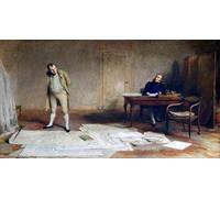 POSTERIIk Famous Animal Posters Vintage Picture St Helena Napoleon Dictating to Las Cases the Account of His Campaigns Sir William Quiller Orchardson Modern Wall Decor for Home Decor 60x90cm