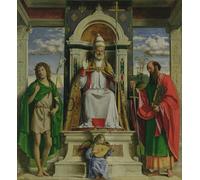 POSTERIIk Famous Animal Posters Vintage Picture St Peter Enthroned Between St the Baptist and St Paul by Battista Cima Da Conegliano Modern Wall Decor for Home Decor 60x90cm