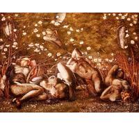 POSTERIIk Famous Animal Posters Vintage Picture Study for the Sleeping Knights by Edward Burne Jones Modern Wall Decor for Home Decor 60x90cm