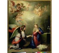 POSTERIIk Famous Animal Posters Vintage Picture the Annunciation by Bartolomé Esteban Murillo Modern Wall Decor for Home Decor 60x90cm