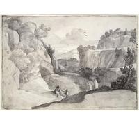 POSTERIIk Famous Animal Posters Vintage Picture the Cascades of Tivoli by Claude Lorrain Modern Wall Decor for Home Decor 60x90cm