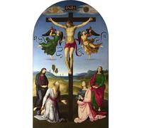 POSTERIIk Famous Animal Posters Vintage Picture the Crucified Christ with the Virgin Mary Saints and Angels by Raffaello Sanzio Raphael Modern Wall Decor for Home Decor 60x90cm