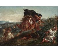 POSTERIIk Famous Animal Posters Vintage Picture the Fight by Ferdinandeugene Delacroix Modern Wall Decor for Home Decor 60x90cm
