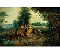 POSTERIIk Famous Animal Posters Vintage Picture the Four Elements by Jan Brueghel the Younger Modern Wall Decor for Home Decor 60x90cm