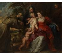 POSTERIIk Famous Animal Posters Vintage Picture the Holy Family with Saints and Anne by Peter Paul Rubens Modern Wall Decor for Home Decor 60x90cm