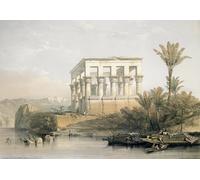 POSTERIIk Famous Animal Posters Vintage Picture the Hypaethral Temple At Philae the Bed of Pharaoh Engraved by David Roberts Modern Wall Decor for Home Decor 60x90cm