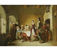 POSTERIIk Famous Animal Posters Vintage Picture the Introduction of Sir Piercie Shafton to Halbert Glendinning by Augustus Leopold Egg Modern Wall Decor for Home Decor 60x90cm