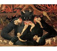 POSTERIIk Famous Animal Posters Vintage Picture the Last Judgement Enemy Devouring the Damned in Hell by Fra Angelico Modern Wall Decor for Home Decor 60x90cm