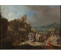 POSTERIIk Famous Animal Posters Vintage Picture the Preaching of John the Baptist by Claude Lorrain Modern Wall Decor for Home Decor 60x90cm