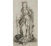 POSTERIIk Famous Animal Posters Vintage Picture the Small Saint Catherine by Famous Artist Modern Wall Decor for Home Decor 60x90cm