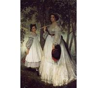 POSTERIIk Famous Animal Posters Vintage Picture The Two Sisters Portrait Jacques Modern Wall Decor for Home Decor 60x90cm