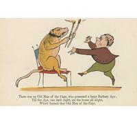 POSTERIIk Famous Animal Posters Vintage Picture There Was an Old Man the Cape Who Possessed a Large Barbary Ape by Edward Leaars Modern Wall Decor for Home Decor 60x90cm