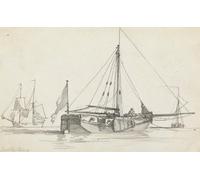 POSTERIIk Famous Animal Posters Vintage Picture Three Ships by Philippe Jacques De Loutherbourg Modern Wall Decor for Home Decor 60x90cm