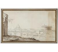 POSTERIIk Famous Animal Posters Vintage Picture View of the Chateau Saint Angelo by Pierre Henri De Valenciennes Modern Wall Decor for Home Decor 60x90cm