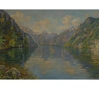 POSTERIIk Famous Animal Posters Vintage Picture View on the Mountain Panorama by Robert Modern Wall Decor for Home Decor 60x90cm