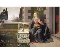 POSTERIIk Famous Animal Posters Vintage Picture Virgin Mary From the Annunciation by Leonardo Da Vinci Modern Wall Decor for Home Decor 60x90cm