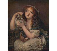 POSTERIIk Famous Animal Posters Vintage Picture Woman with Doves by Jean Baptiste Greuze Modern Wall Decor for Home Decor 60x90cm