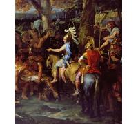 POSTERIIk Famous Modern Artwork Art Mural Alexander and Porus At the Battle of Hydaspes by Charles Le Brun Oil Paintings Pictures for Home Decor 60x90cm