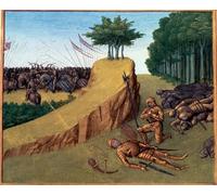POSTERIIk Famous Modern Artwork Art Mural Battle of Roncesvalaux Died in Roncevaux by Jean Fouquet Oil Paintings Pictures for Home Decor 60x90cm