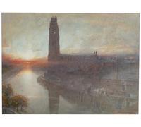 POSTERIIk Famous Modern Artwork Art Mural Boston by Albert Goodwin Oil Paintings Pictures for Home Decor 60x90cm