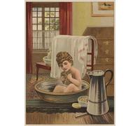POSTERIIk Famous Modern Artwork Art Mural Child Taking a Bath by Mary Ellen Edwards Oil Paintings Pictures for Home Decor 60x90cm