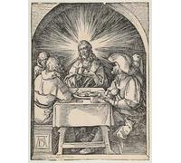 POSTERIIk Famous Modern Artwork Art Mural Christ in Emmaus From the Small Passion by Albrecht Dürer Oil Paintings Pictures for Home Decor 60x90cm