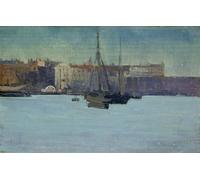 POSTERIIk Famous Modern Artwork Art Mural Dieppe Harbour by Walter Richard Sickert Oil Paintings Pictures for Home Decor 60x90cm