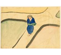 POSTERIIk Famous Modern Artwork Art Mural Flowers of a Hundred Worlds Spring Field by Kamisaka Sekka Oil Paintings Pictures for Home Decor 60x90cm