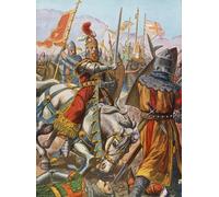 POSTERIIk Famous Modern Artwork Art Mural Frederick Barbarossa Is Wounded At the Battle of Legnano by Tancredi Scarpelli Oil Paintings Pictures for Home Decor 60x90cm