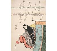 POSTERIIk Famous Modern Artwork Art Mural From the Series the Six Immortal Poets by Katsushika Hokusai Oil Paintings Pictures for Home Decor 60x90cm