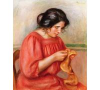 POSTERIIk Famous Modern Artwork Art Mural Gabrielle Darning by Pierre Auguste Renoir Oil Paintings Pictures for Home Decor 60x90cm