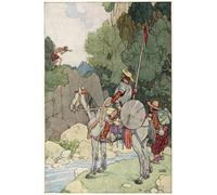POSTERIIk Famous Modern Artwork Art Mural Illustration for the Adventures of Don Quixote by William Heath Robinson Oil Paintings Pictures for Home Decor 60x90cm