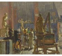 POSTERIIk Famous Modern Artwork Art Mural In the Artist's Studio Konstantin Ivanovich Gorbatov Oil Paintings Pictures for Home Decor 60x90cm