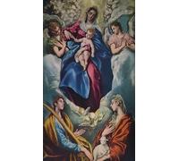 POSTERIIk Famous Modern Artwork Art Mural Lady and Child with Saint Martina and Saint Agnes by El Greco Oil Paintings Pictures for Home Decor 60x90cm
