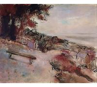 POSTERIIk Famous Modern Artwork Art Mural Landscape on The Shore of The Marn by Edgar Degas Oil Paintings Pictures for Home Decor 60x90cm