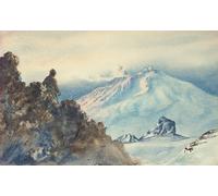 POSTERIIk Famous Modern Artwork Art Mural Mount Erebus and Castle Rock by Edward Adrian Oil Paintings Pictures for Home Decor 60x90cm