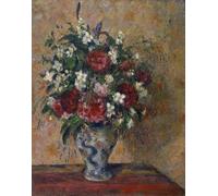 POSTERIIk Famous Modern Artwork Art Mural Nature Morte Avec Pivoines Et Fond Orange by Camille Pissarro Oil Paintings Pictures for Home Decor 60x90cm