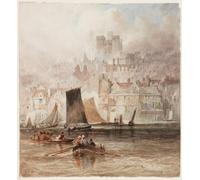 POSTERIIk Famous Modern Artwork Art Mural Newcastle From the Tyne by Miles Richardson Oil Paintings Pictures for Home Decor 60x90cm