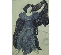 POSTERIIk Famous Modern Artwork Art Mural Nymph Echo Canvas Painting Picture for the Ballet Narcisse by Leon Bakst Oil Paintings Pictures for Home Decor 60x90cm