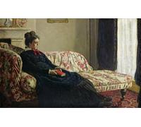 POSTERIIk Famous Modern Artwork Art Mural or Madame Monet on the Sofa by Claude Monet Oil Paintings Pictures for Home Decor 60x90cm